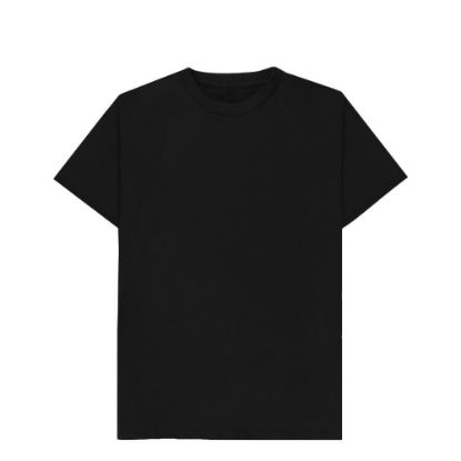 Picture of Cotton T-Shirt (UNISEX XSmall) BLACK 150gr