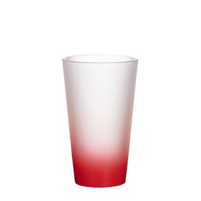 Picture of MUG GLASS -17oz LATTE (FROST) RED Gradient