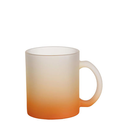 Picture of MUG GLASS -11oz (FROSTED) ORANGE Gradient