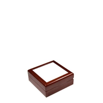 Picture of JEWELRY BOX - MAROON - 138x138x55mm