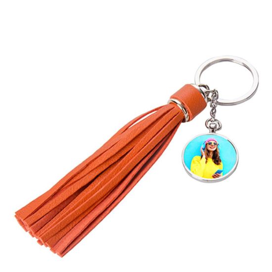 Picture of KEY-RING -Tassel (ORANGE long) ROUND