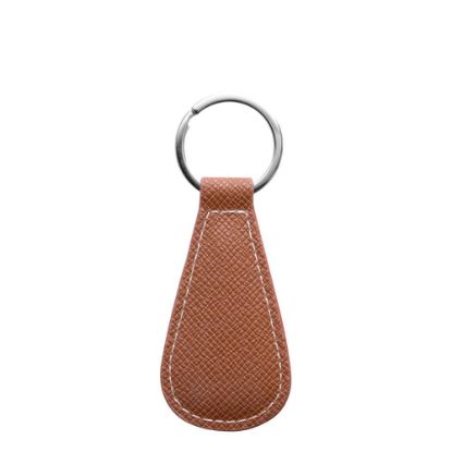 Picture of KEY-RING - PU LEATHER (WaterDrop) BROWN