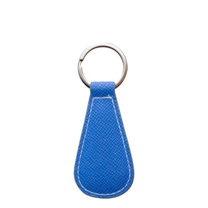 Picture of KEY-RING - PU LEATHER (WaterDrop) BLUE