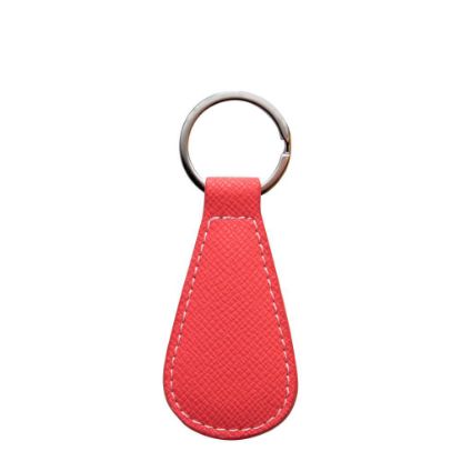 Picture of KEY-RING - PU LEATHER (WaterDrop) RED