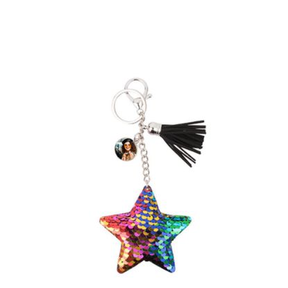 Εικόνα της KEY-RING - (SEQUIN) STAR mixed colors