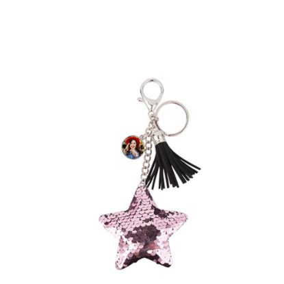 Εικόνα της KEY-RING - (SEQUIN) STAR pink