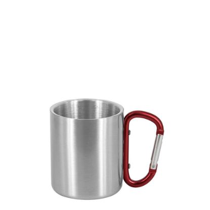 Εικόνα της Stainless Steel Mug 8oz - SILVER with Red Handle
