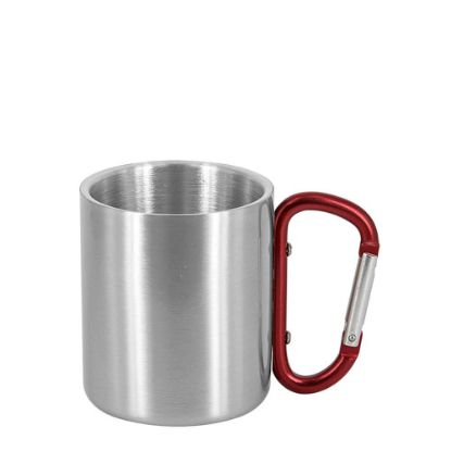 Picture of Stainless Steel Mug 11oz - SILVER with Red Handle