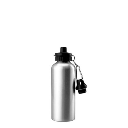 Picture of WATER BOTTLE - ALUM. 400ml - SILVER 2caps