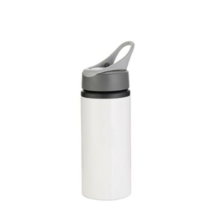 Εικόνα της WATER BOTTLE - ALUMINUM (WHITE) 650ml handle
