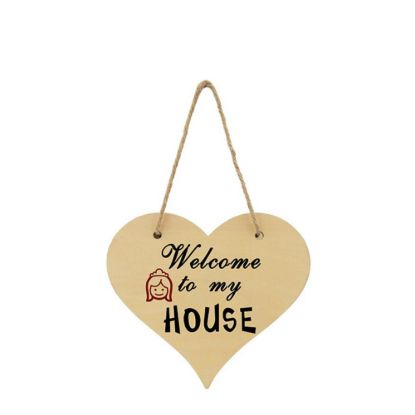 Picture of Heart Hanger (18x15 cm) Natural Wood