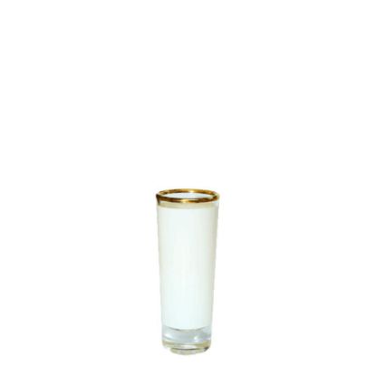 Picture of Shot Glass - 3oz (Clear) with Patch & Gold Rim