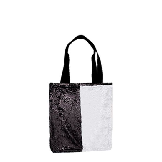 Picture of BAG Sequin+Linen  2-LAYERS (BLACK) 35x38cm