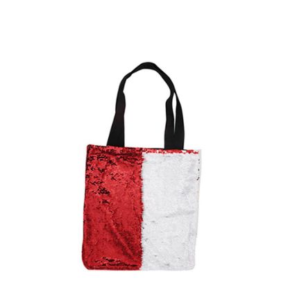 Εικόνα της BAG Sequin+Linen  2-LAYERS (RED) 35x38cm
