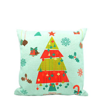 Picture of XMAS - PILLOW - COVER (LINEN) GRREN tree