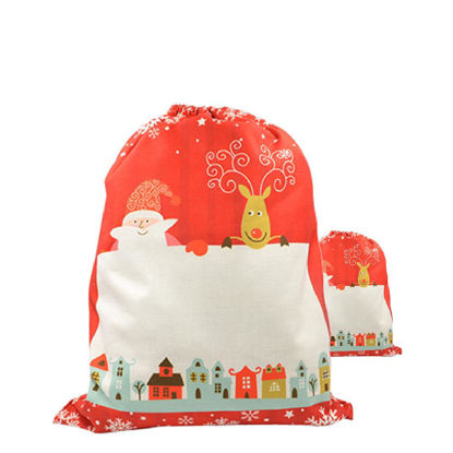 Picture of XMAS - SACK LARGE 66x50cm  (LINEN) red 