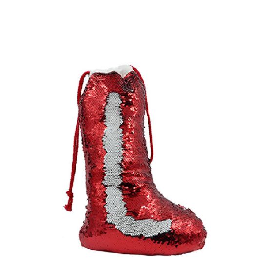 Picture of XMAS - STOCKING (SEQUIN red) 40x26cm
