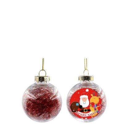 Picture of XMAS BALL - CLEAR/RED- Diam. 6cm