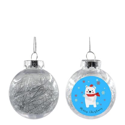 Picture of XMAS BALL - CLEAR/SILVER- Diam. 8cm
