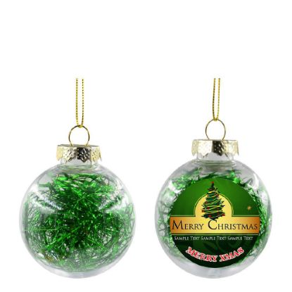 Picture of XMAS BALL - CLEAR/GREEN- Diam. 8cm