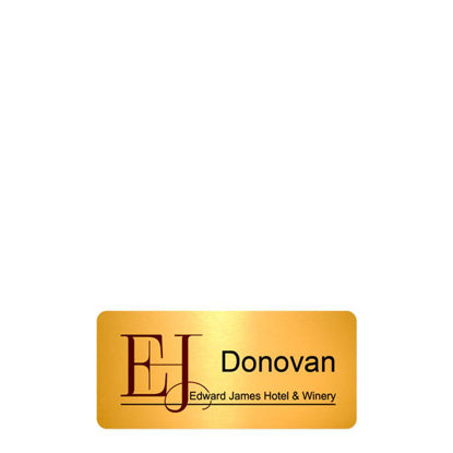 Picture of NAME BADGE (Alum.) GOLD GLOSS - 3.81x7.62