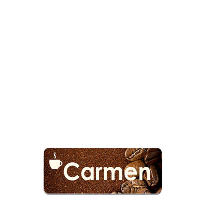 Picture of NAME BADGE (Alum.) WHITE GLOSS - 3.81x7.62