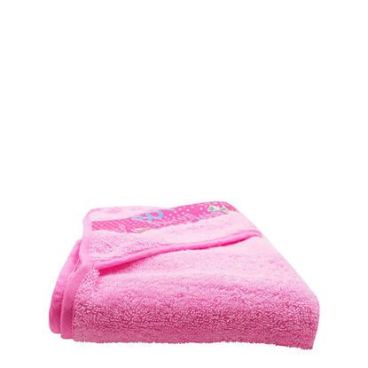 Εικόνα της Baby Towel  75x75cm (Hooded) PINK super-soft 100% cotton