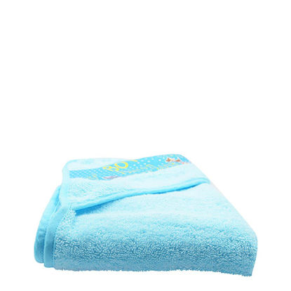 Εικόνα της Baby Towel  75x75cm (Hooded) BLUE super-soft 100% cotton