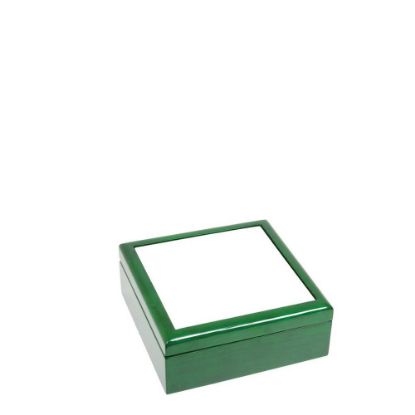 Picture of JEWELRY BOX - GREEN - 182x182x70mm
