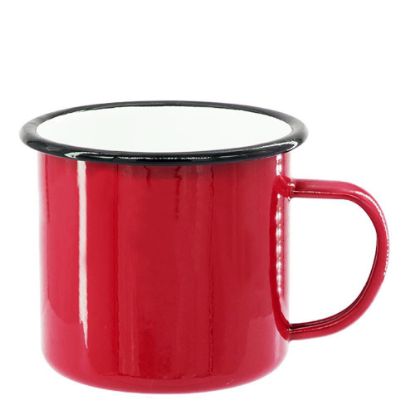 Picture of ENAMEL MUG 18oz RED + BLACK rim