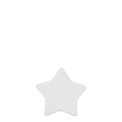 Picture of ORNAMENT CERAMIC with Hole - STAR 3"