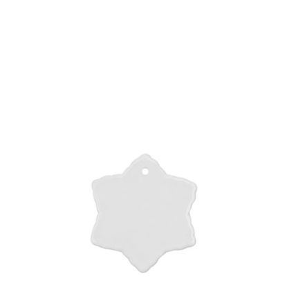 Picture of ORNAMENT CERAMIC with Hole - SNOWFLAKE 3"