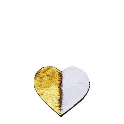 Εικόνα της HEART ADHESIVE sequin (GOLD)10.5x12 cm