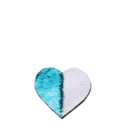 Εικόνα της HEART ADHESIVE sequin (BLUE LIGHT)10.5x12 cm