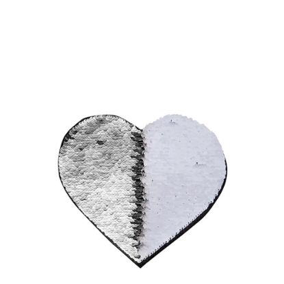 Εικόνα της HEART ADHESIVE sequin (SILVER)19x22cm