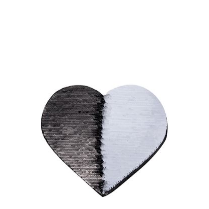 Εικόνα της HEART ADHESIVE sequin (BLACK)19x22cm