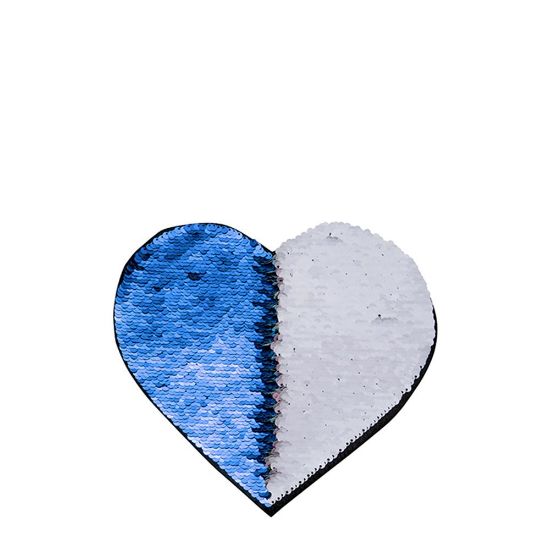 Picture of HEART ADHESIVE sequin (BLUE dark)19x22cm