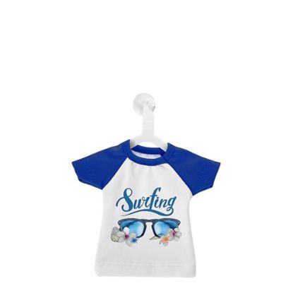 Picture of Polyester T-Shirt (MINI Blue - Collar & Sleeve) with Hanger