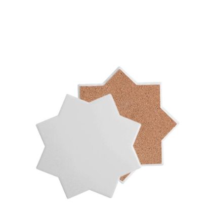 Picture of COASTER (SANDSTONE+cork) OCTAGON 10.8 gloss