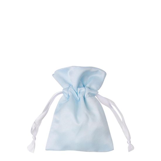 Picture of DRAWSTRING BAG satin blue light 16x23cm