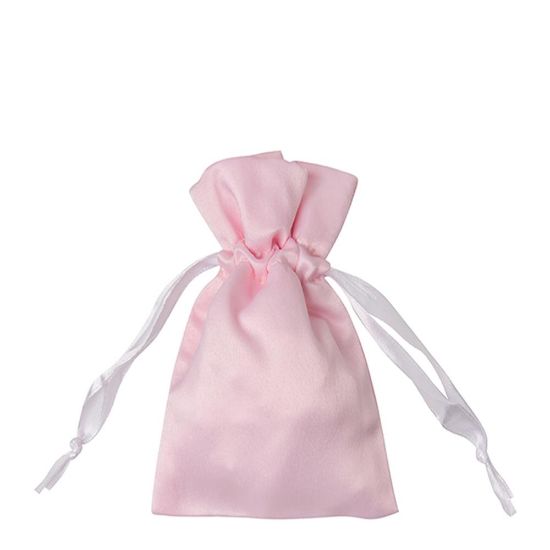 Picture of DRAWSTRING BAG satin pink 35x38cm