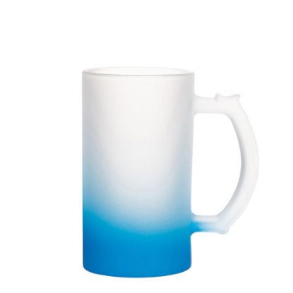 Picture of BEER GLASS (Frosted) BLUE LIGHT Gradient 16oz