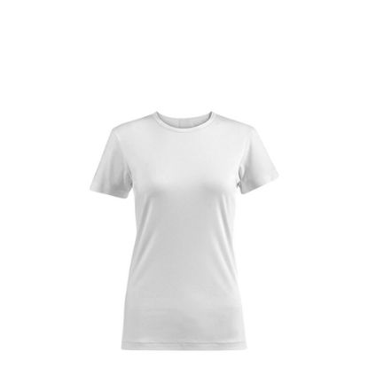 Picture of Polyester T-Shirt (WOMEN Large) WHITE 145gr Cotton Feeling