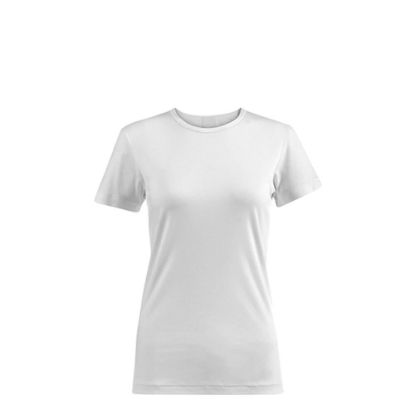 Εικόνα της Polyester T-Shirt (WOMEN XLarge) WHITE 145gr Cotton Feeling