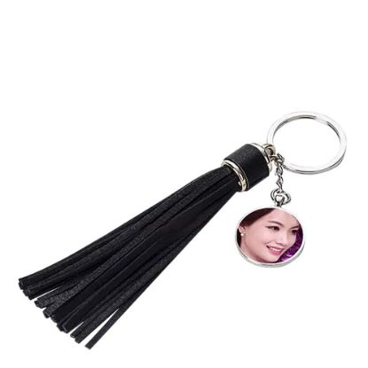 Picture of KEY-RING -Tassel (BLACK long) ROUND