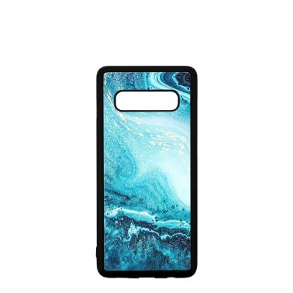 Picture of GALAXY case (S10+) TPU BLACK with TEMPERED GLASS