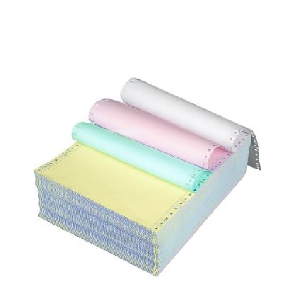 Picture of 11"x 9.5" (4ply) WHITE/PINK/GREEN/YELLOW (with side perforation)