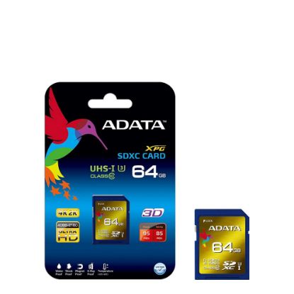 Picture of SDXC XPG CARD - ADATA UHS-I U3 (Class 10) 64GB