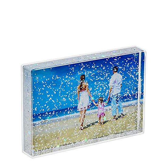 Picture of Acrylic Photo Block Rectangle (Plas. Insert 10x15cm) with White Snow