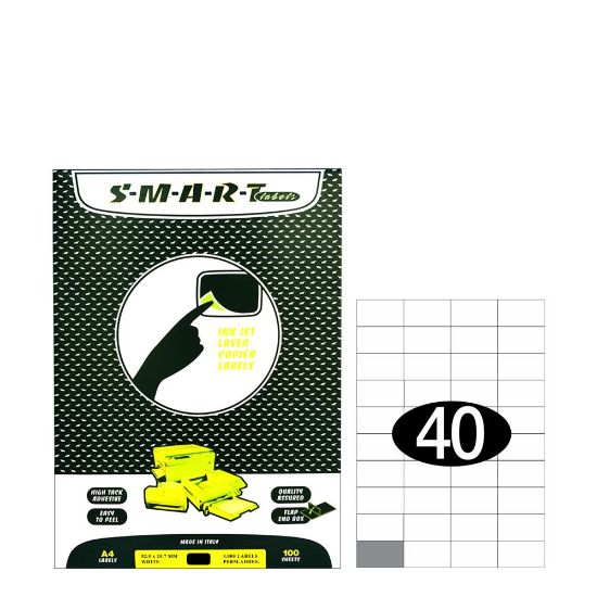 Picture of Smart Labels (52.5x29.7) 40 labels White/100sh